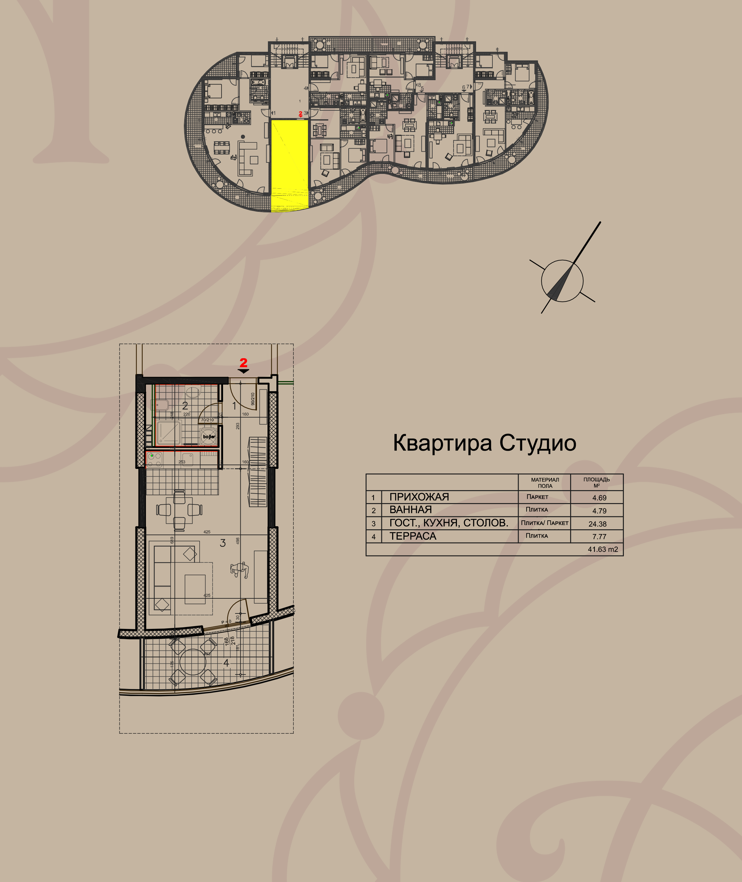 Квартира в Черногории, в Бечичи