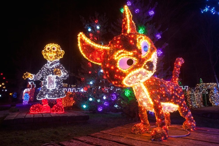 Рождественский парк недалеко от Загреба