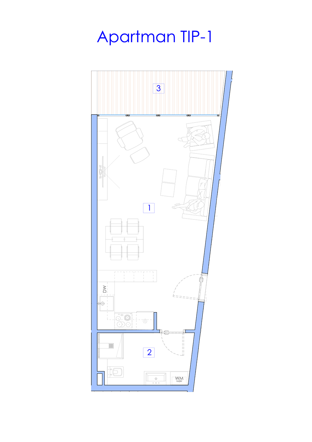 Квартира в Черногории, в Баре