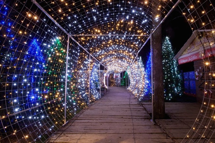 Рождественский парк недалеко от Загреба