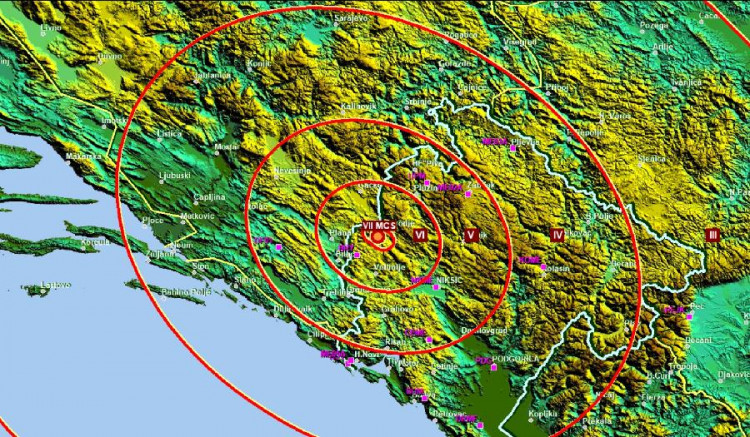 В Черногории произошло землетрясение магнитудой 4,6 балла
