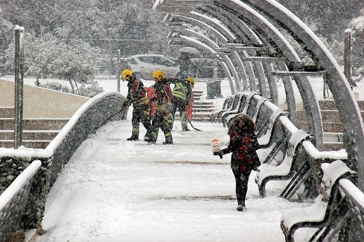 Снегопад в Подгорице в январе 2019 года