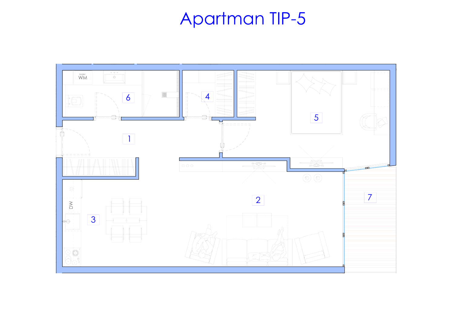 Квартира в Черногории, в Баре