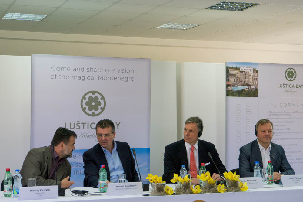 Закладка первого камня в основание комплекса Luštica Bay на Луштице