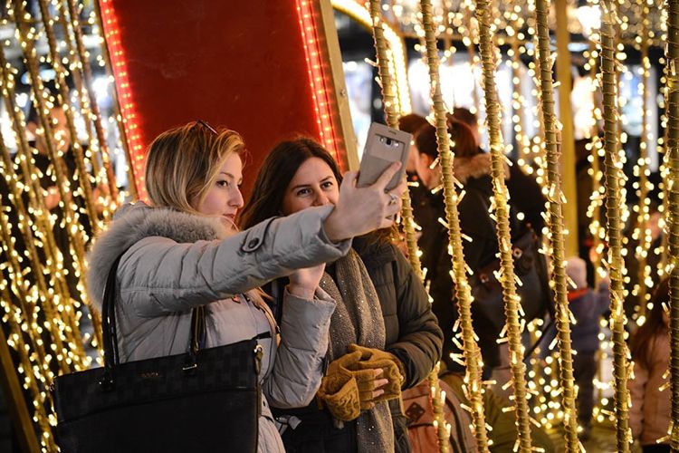 Новогодний подарок на улице Князя Михаила в Белграде